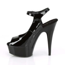Pleaser Sandali DELIGHT-655 Vernice Nero/Nero EU-36 / US-6