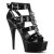 Pleaser Sandali DELIGHT-658 Vernice Nero/Nero EU-35 / US-5