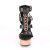 Pleaser Sandali DELIGHT-658 Similpelle Nero/Dorato Rosa Cromato EU-37 / US-7