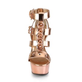 Pleaser Sandali DELIGHT-658 Similpelle Dorato Rosa...