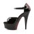 Pleaser Sandali DELIGHT-660FH Vernice Nero-Rosso/Nero (Laccio Rosso) EU-35 / US-5