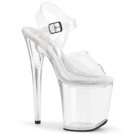 Pleaser TREASURE-808FLA Sandali Con Plateau Trasparente EU-35 / US-5