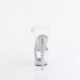 Pleaser UNICORN-708TGRS Sandali Con Plateau Trasparente Strass Trasparente EU-35 / US-5