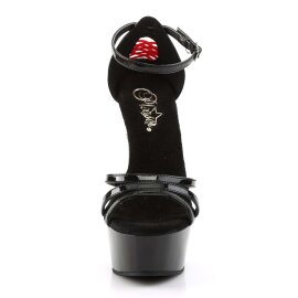 Pleaser Sandali DELIGHT-662 Vernice Nero/Nero EU-35 / US-5