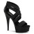 Pleaser Sandali DELIGHT-669 Fascia Elastica-Similpelle Nero/Nero EU-37 / US-7
