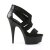 Pleaser Sandali DELIGHT-669 Fascia Elastica-Similpelle Nero/Nero EU-37 / US-7