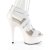 Pleaser Sandali DELIGHT-669 Fascia Elastica- Similpelle Bianco/Bianco EU-35 / US-5