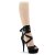 Pleaser Sandali DELIGHT-679 Finto Camoscio Nero EU-35 / US-5