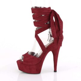 Pleaser Sandali DELIGHT-679 Finto Camoscio Borgogna EU-38 / US-8