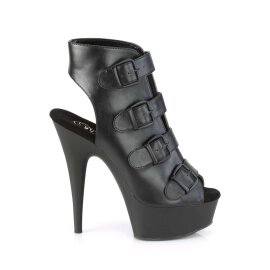 Pleaser DELIGHT-683 Stivaletti - Similpelle Nero/Nero Opaco EU-36 / US-6