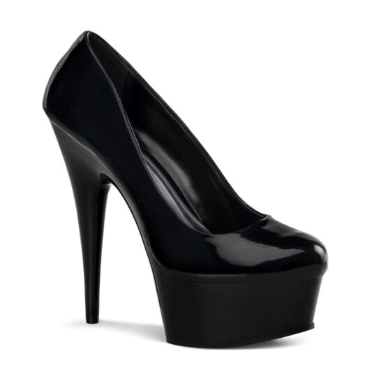 Pleaser Sandali DELIGHT-685 Vernice Nero/Nero EU-35 / US-5