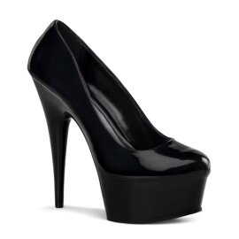 Pleaser Sandali DELIGHT-685 Vernice Nero/Nero EU-35 / US-5