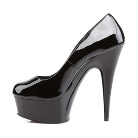 Pleaser Sandali DELIGHT-685 Vernice Nero/Nero EU-35 / US-5
