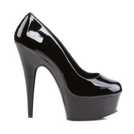 Pleaser Sandali DELIGHT-685 Vernice Nero/Nero EU-35 / US-5