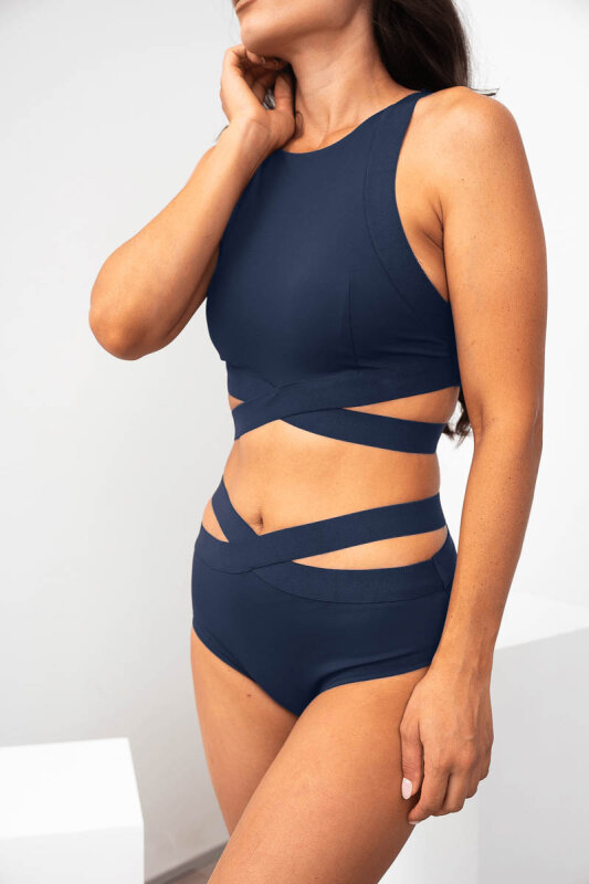 Lunalae Shorts a Vita Bassa Tara - Blu Navy M