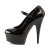 Pleaser Sandali DELIGHT-687FH Vernice Nero-Rosso/Nero EU-35 / US-5