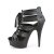 Pleaser Sandali DELIGHT-693 Similpelle Nero/Nero Opaco EU-36 / US-6