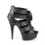 Pleaser Sandali DELIGHT-693 Similpelle Nero/Nero Opaco EU-36 / US-6
