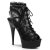 Pleaser DELIGHT-696LC Stivaletti - Pizzo Nero/Nero EU-36 / US-6