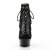 Pleaser DELIGHT-696LC Stivaletti - Pizzo Nero/Nero EU-36 / US-6
