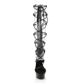 Pleaser Sandali DELIGHT-698 Vernice Nero/Nero EU-35 / US-5