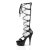 Pleaser Sandali DELIGHT-698 Vernice Nero/Nero EU-35 / US-5