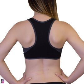 PoleFit Top Retro Sport S Nero / Grigio