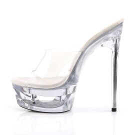 Pleaser Mules ECLIPSE-601 Trasparente/Trasparente EU-35 / US-5
