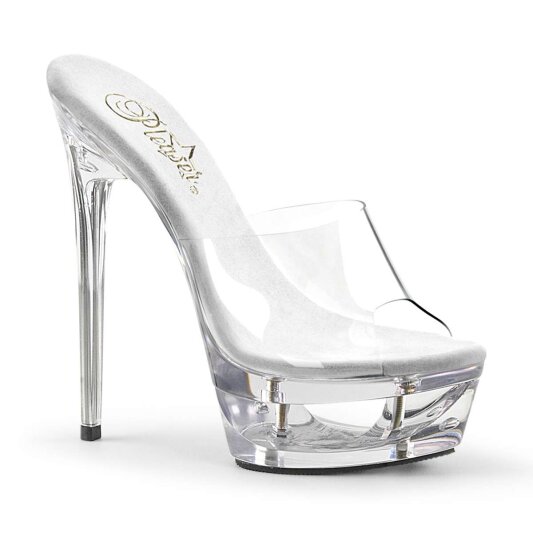 Pleaser Mules ECLIPSE-601 Trasparente/Trasparente EU-36 / US-6