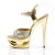 Pleaser Sandali ECLIPSE-619G Dorato Multi Glitter/Dorato Cromato EU-37 / US-7