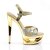 Pleaser Sandali ECLIPSE-619G Dorato Multi Glitter/Dorato Cromato EU-37 / US-7