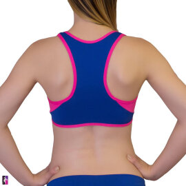 PoleFit Top Retro Sport S Blu / Rosa Acceso