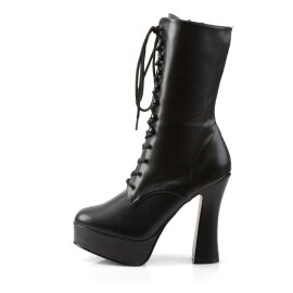 Pleaser ELECTRA-1020 Stivaletti - Similpelle Nero/Nero Opaco EU-40 / US-10