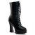 Pleaser ELECTRA-1020 Stivaletti - Similpelle Nero/Nero Opaco EU-40 / US-10