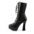 Pleaser ELECTRA-1020 Stivaletti - Similpelle Nero/Nero Opaco EU-36 / US-6