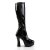 Pleaser ELECTRA-200Z Stivali - Vernice Elasticizzato Nero EU-40 / US-10