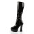 Pleaser ELECTRA-200Z Stivali - Vernice Elasticizzato Nero EU-42 / US-12