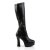 Pleaser ELECTRA-200Z Stivali - Similpelle Elasticizzato Nero EU-42 / US-12