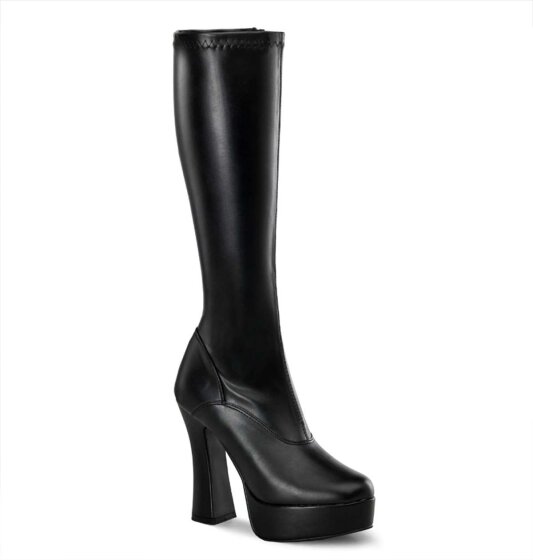 Pleaser ELECTRA-200Z Stivali - Similpelle Elasticizzato Nero EU-39 / US-9
