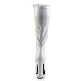 Pleaser ELECTRA-200Z Stivali - Vernice Elasticizzato Bianco EU-41 / US-11