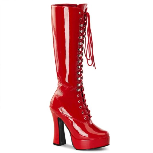 Pleaser ELECTRA-2020 Stivali - Vernice Rosso EU-37 / US-7
