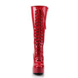 Pleaser ELECTRA-2020 Stivali - Vernice Rosso EU-37 / US-7