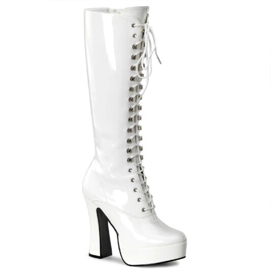 Pleaser ELECTRA-2020 Stivali - Vernice Bianco EU-37 / US-7