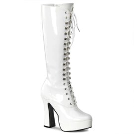 Pleaser ELECTRA-2020 Stivali - Vernice Bianco EU-39 / US-9
