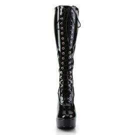 Pleaser ELECTRA-2023 Stivali - Vernice Elasticizzato Nero...