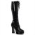 Pleaser ELECTRA-2023 Stivali - Vernice Elasticizzato Nero EU-37 / US-7