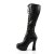 Pleaser ELECTRA-2023 Stivali - Similpelle Elasticizzato Nero EU-42 / US-12