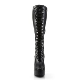 Pleaser ELECTRA-2023 Stivali - Similpelle Elasticizzato Nero EU-37 / US-7