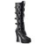 Pleaser ELECTRA-2042 Stivali - Similpelle Nero EU-37 / US-7