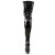 Pleaser ELECTRA-3000Z Stivali Sopra Il Ginocchio - Vernice Elasticizzato Nero EU-36 / US-6